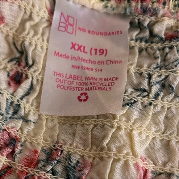 💜 NO BOUNDARIES VTG Cute High low Yellow floral Maxi skirt. Size XXL Juniors - Picture 7 of 7